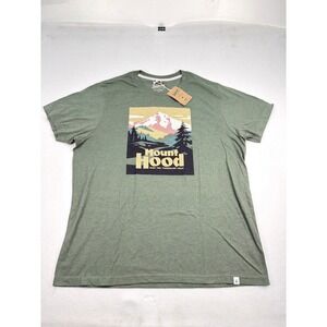 The Landmark Project Mount Hood Timberline Trail Graphic Tee Green Mens XL NEW